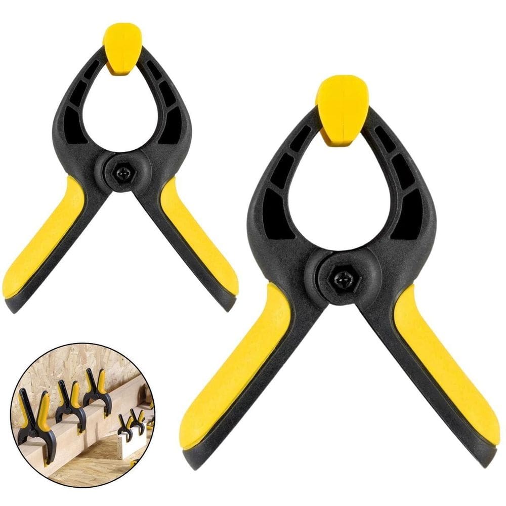 Kit 2 Grampos Com Mola Sargento Prendedor Multiuso 4 E 9 Pol