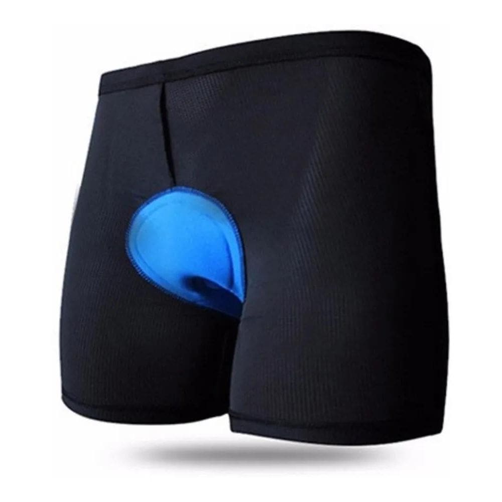 2X Shorts Gel Silicone 3D Coolmax Azul Ciclismo Bicicleta Cu