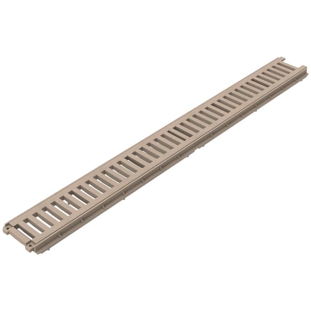 Grelha Ralo Linear 10X100 Pluvial Não Enferruja Pvc Bege