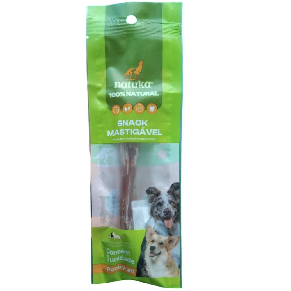 Mordedor Natuka Pocky Tendão Bovino 100% Natural Para Cães E Gatos - 1 Unidade