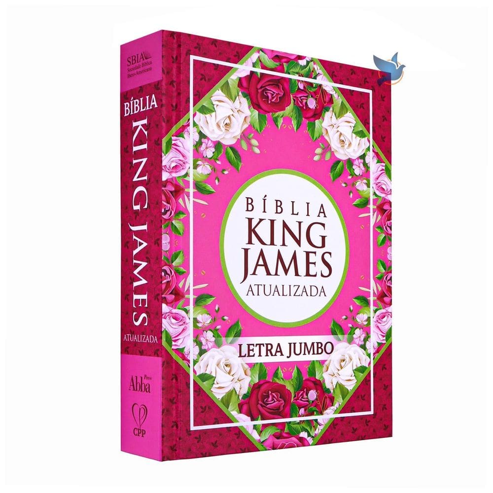 Bíblia King James Atualizada Letra Jumbo Capa Dura Rosas