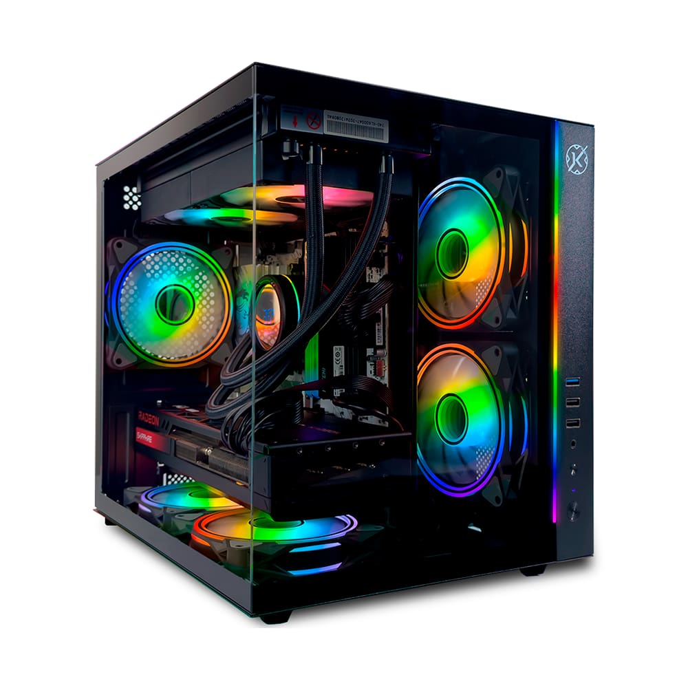 Gabinete Gamer Kalkan Midgard RGB Micro-ATX Aquário Sem Fans Preto