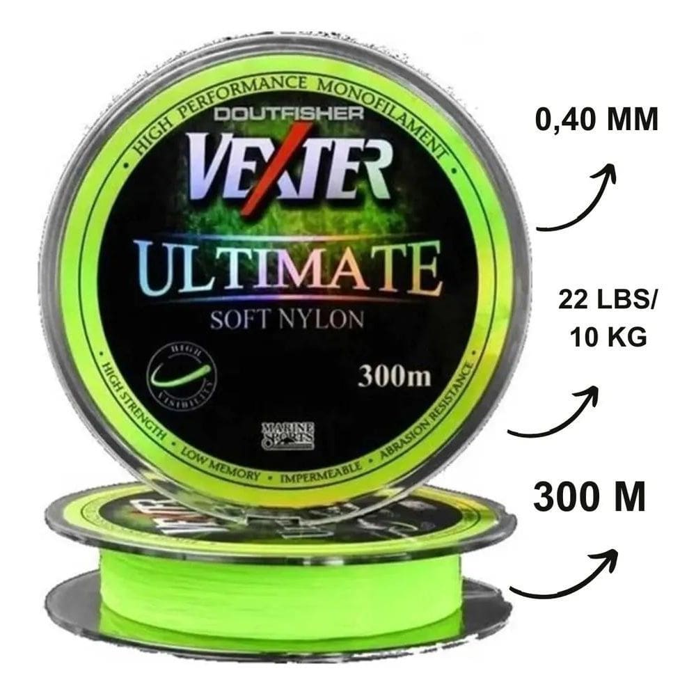 Linha Pesca Monofilamento Vexter Ultimate Verde 0,40Mm 300Mt