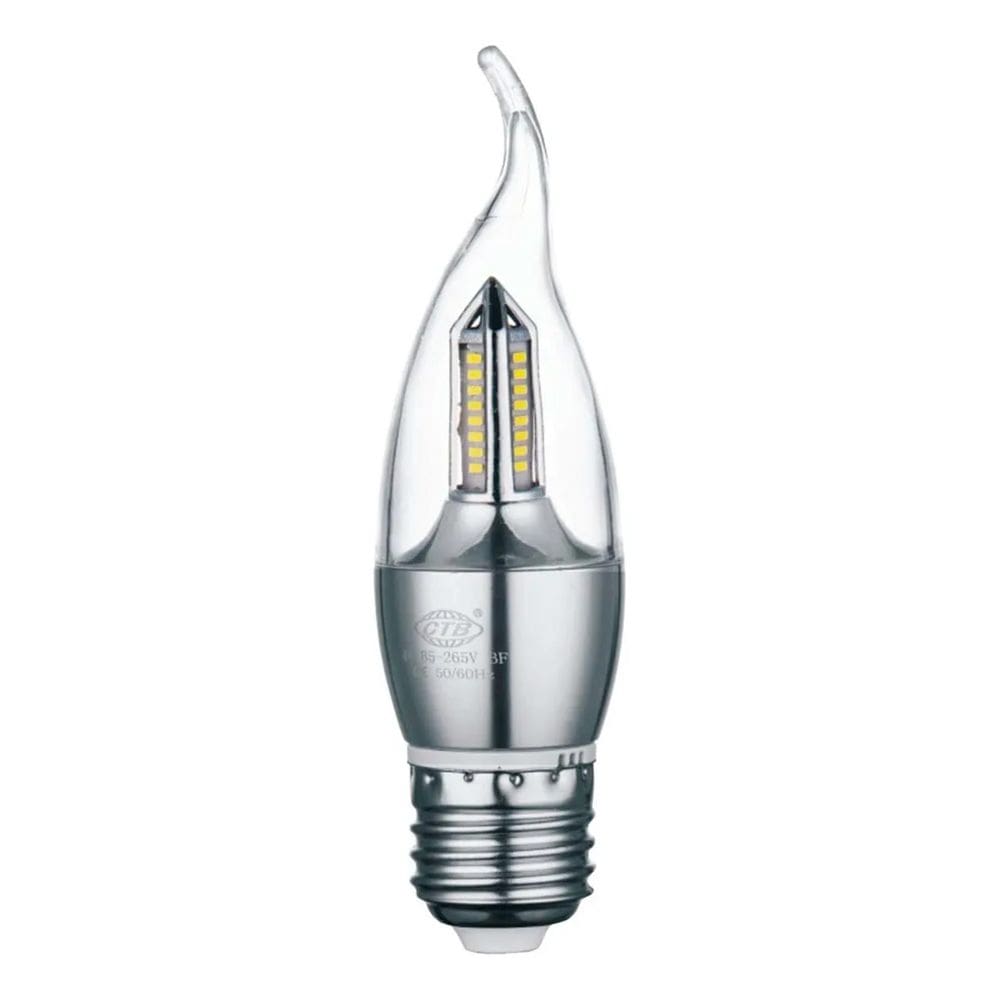 2X Lâmpada Led Vela 4W Chama E27 Branco Frio Branco Quente