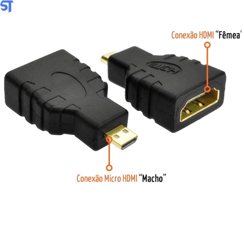Adaptador Hdmi Femea Para Micro Hdmi Macho
