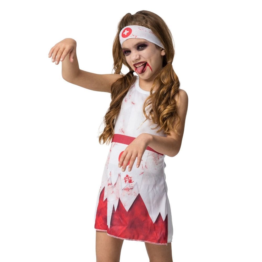 Fantasia Halloween Infantil Enfermeira Zumbi ou Médico Zumbi