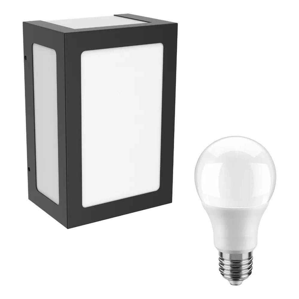 2X Arandela Alumínio 5 Vidros E27 17 Cm + Lâmpada Led Lâmpad