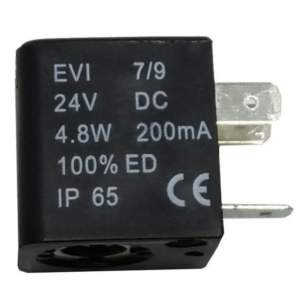 2X Bobina Solenoide 24V Para Válvula Pneumática Orifício 9Mm