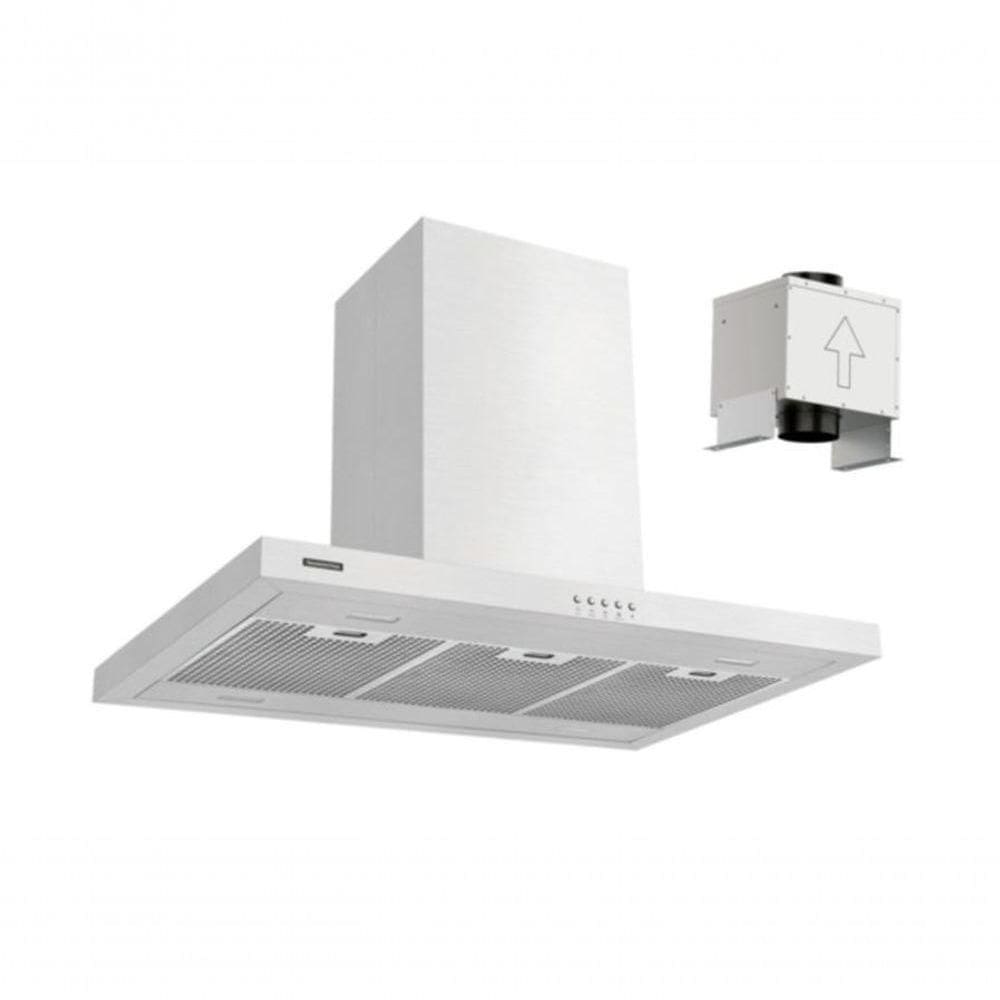 Coifa De Ilha Tramontina Dritta Isla Split 90cm Em Aço Inox 220V