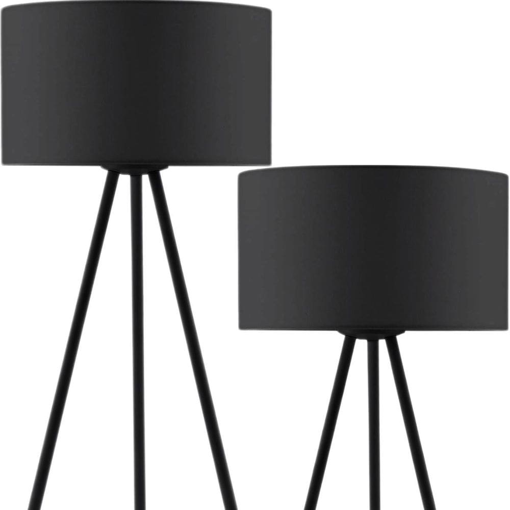 Abajur Luminária Mesa 48 E 75Cm Tripé Altura Regulável Metal