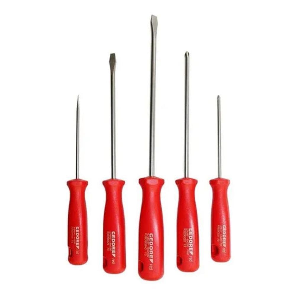 Jogo Chave De Fenda/Phillips 5 Pçs 3/16X4 A 5/16X8 Gedore