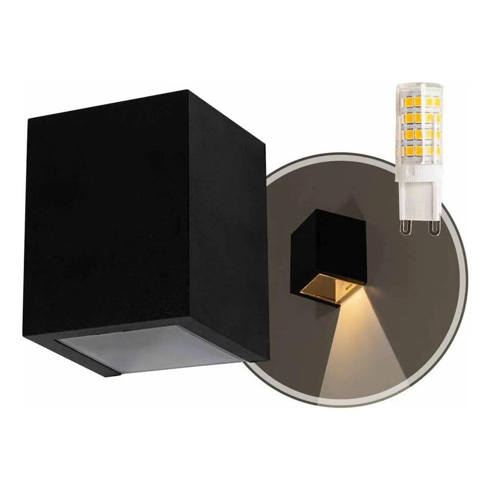 2X Luminária De Parede 1 Foco Policarbonato Led G9 3000K St2