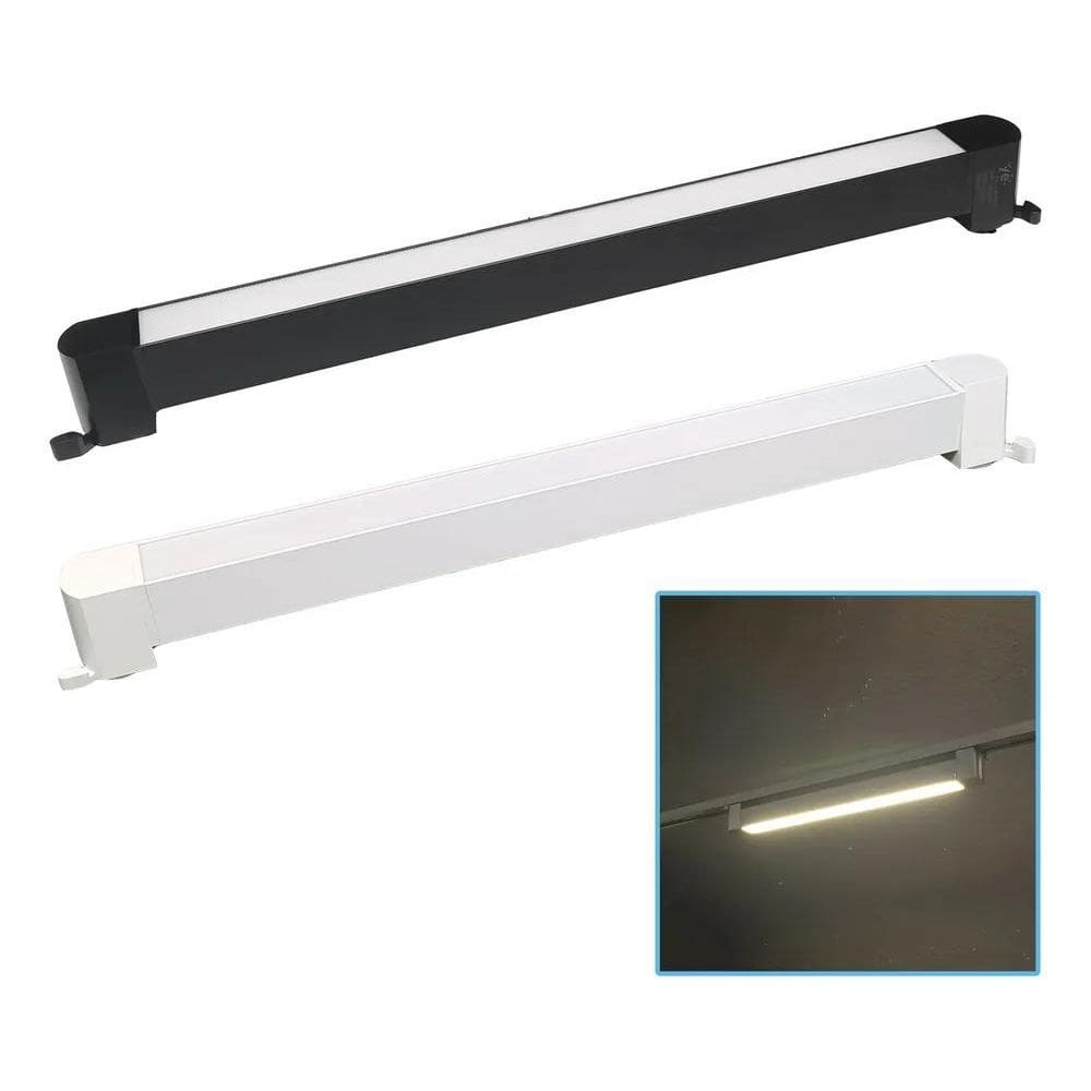 2X Luminária 30W Linear Difusa Para Trilho Eletrificado