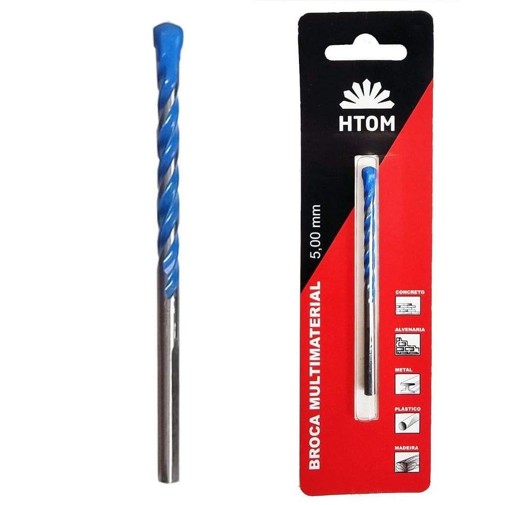 Broca 5Mm Multifunção Multimaterial Fura Tudo Metal Duro