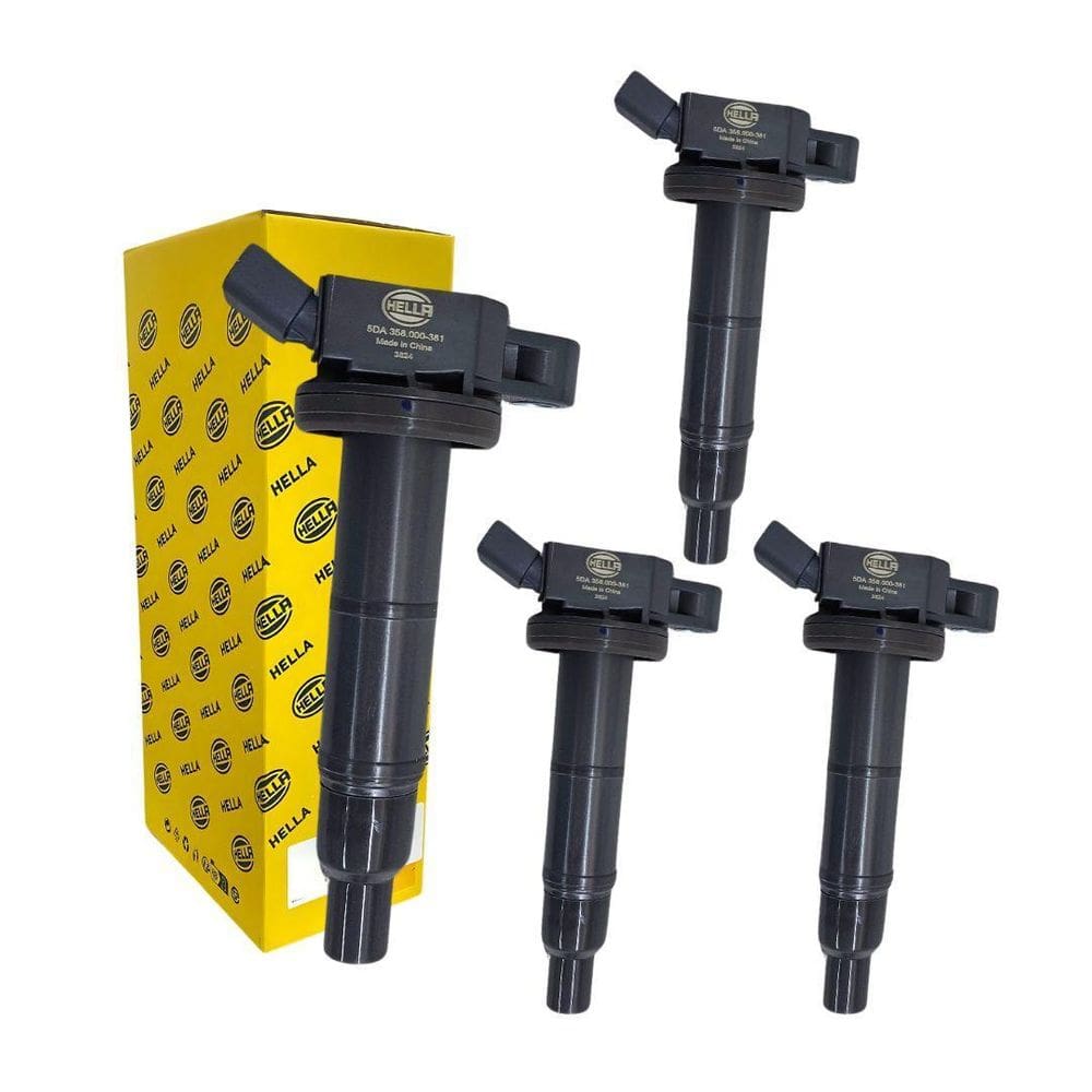 Kit 4 Bobina Ignição Para Toyota Rav4 2.0 2000 A 2005 Hella