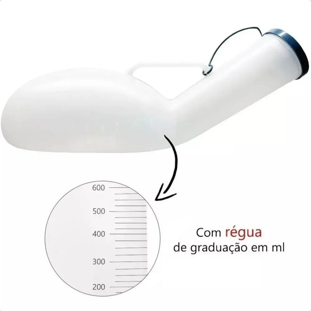 Papagaio De Plástico Coletor De Urina Masc 1,4 L Urinol +