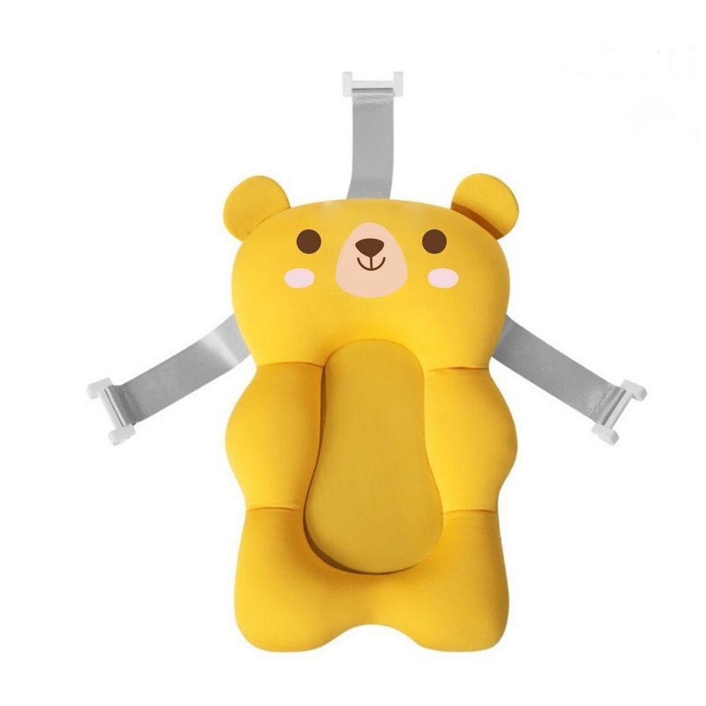 Almofada Flutuante Banho Bebê Bóia De Banheira Alça Amarelo