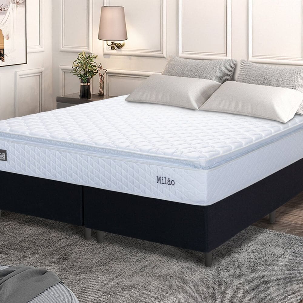 Colchão King 158cm X 24cm D45 Milão Branco