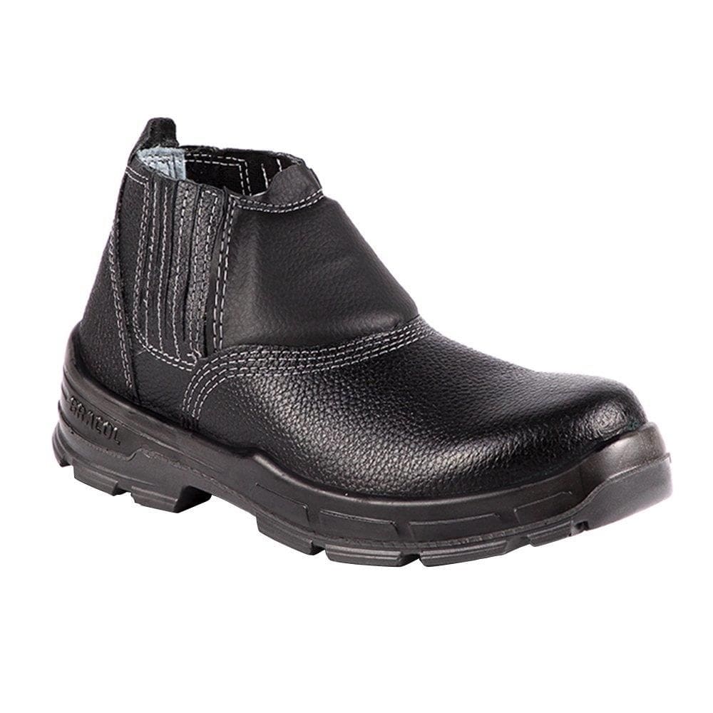 Botina de Segurança Bracol CA28511 com Elástico - PU Bidensidade Biqueira de Aço Preto