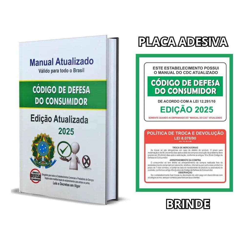 2X Código De Defesa Do Consumidor Cdc 2024/2025 Com Placas