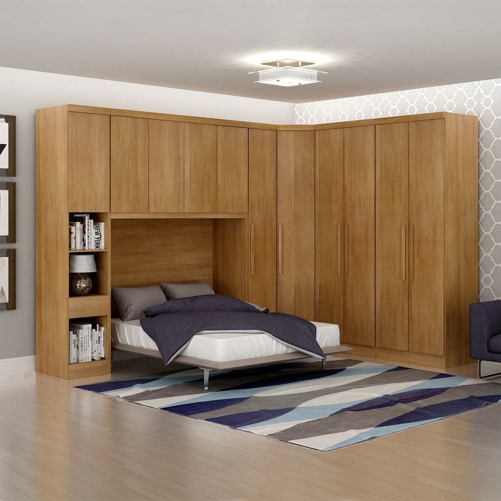 Guarda-roupa Casal 11 Portas 5 Peças Modulado Cairo Cumaru