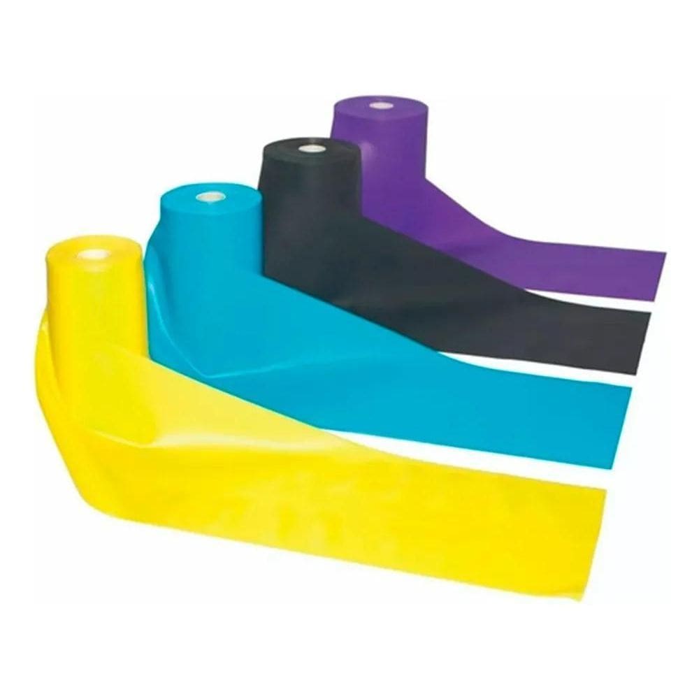 2X Kit Ioga- Faixa Elástica 4 Intensidades Tipo Theraband 1,