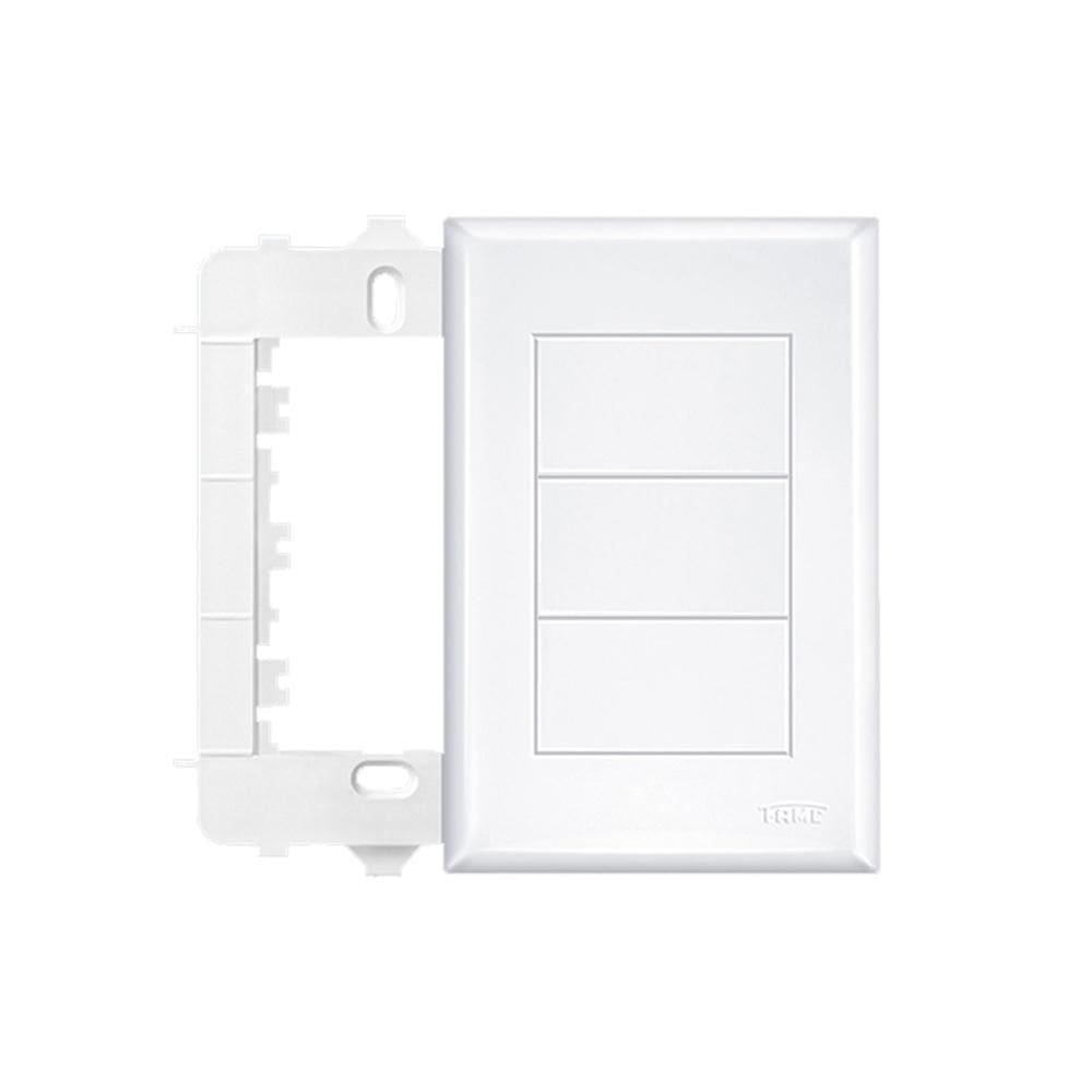 Placa Cega Com Suporte Fame Evidence 4X2 Branco
