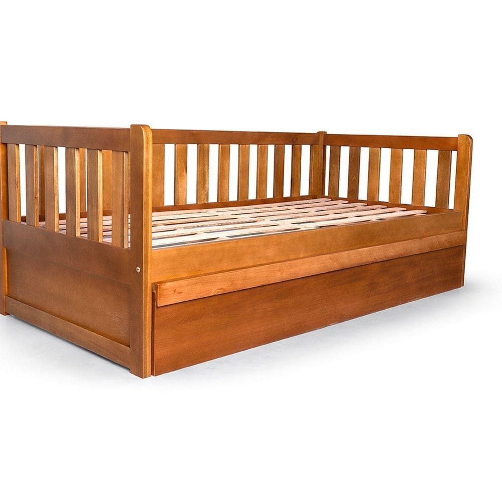 Bicama Reto 100% Madeira Maciça 75x196cm Mogno Mel