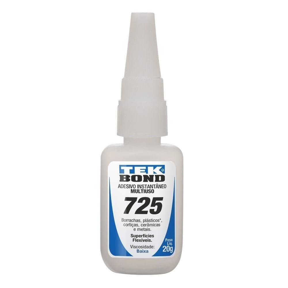 Cola 725 Instantânea Antientupimento - Emb. c/ 10 un 20g - Tekbond