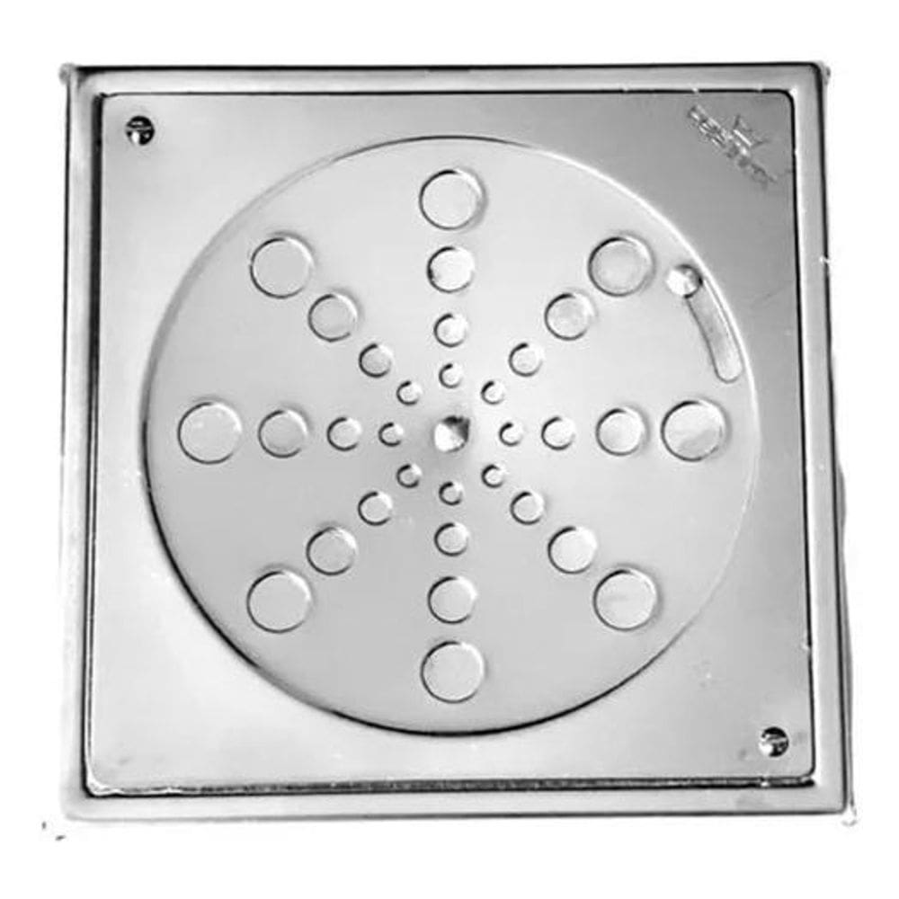 2X Tampa Ralo Grelha Aço Inox Banheiro Quadrada 15Cm Abre Fe