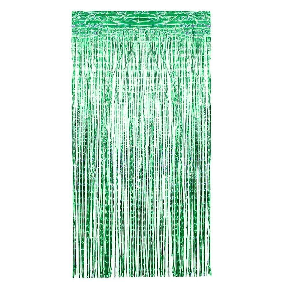 Cortina Decorativa 1X2Mt Verde Escuro Holográfica Make+