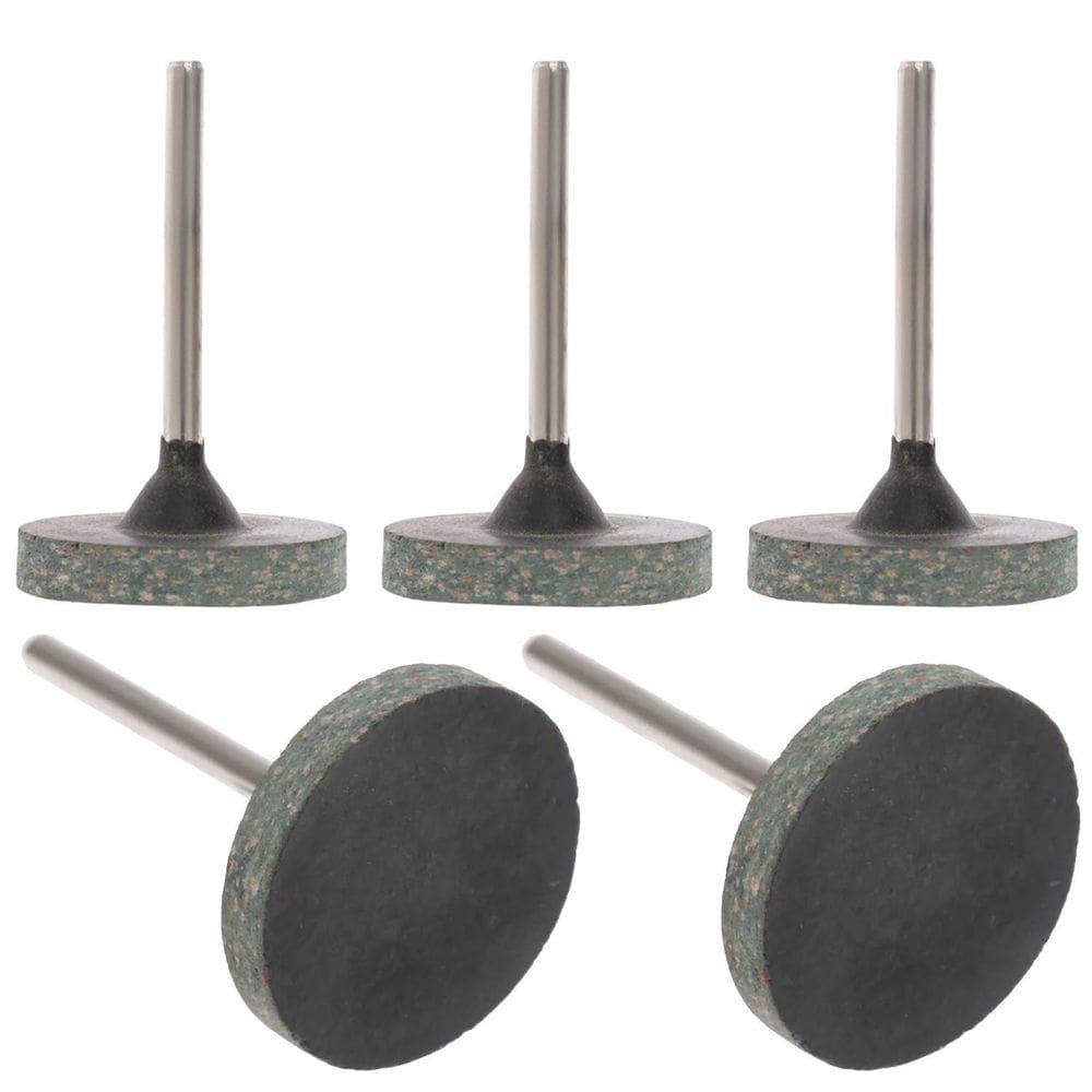 Kit 5 Rodas De Borracha 25Mm Haste 3Mm Polir Micro Retificas