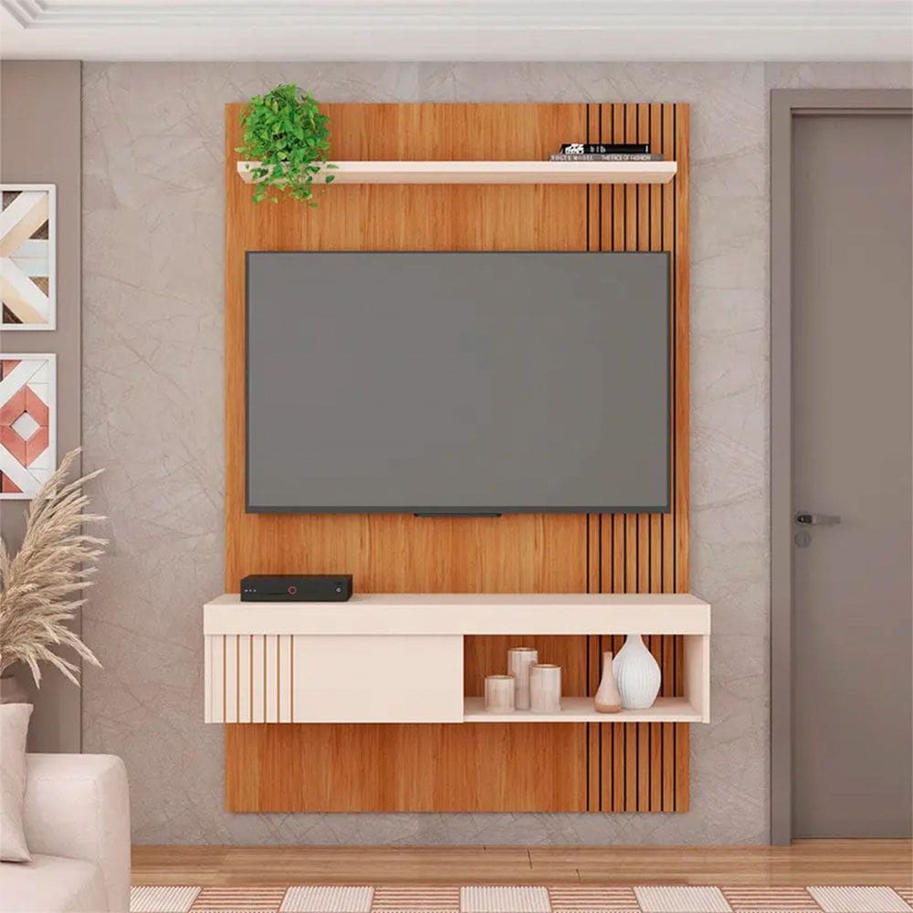 Painel para TV até 45 com Porta Deslizante Jade Caemmun