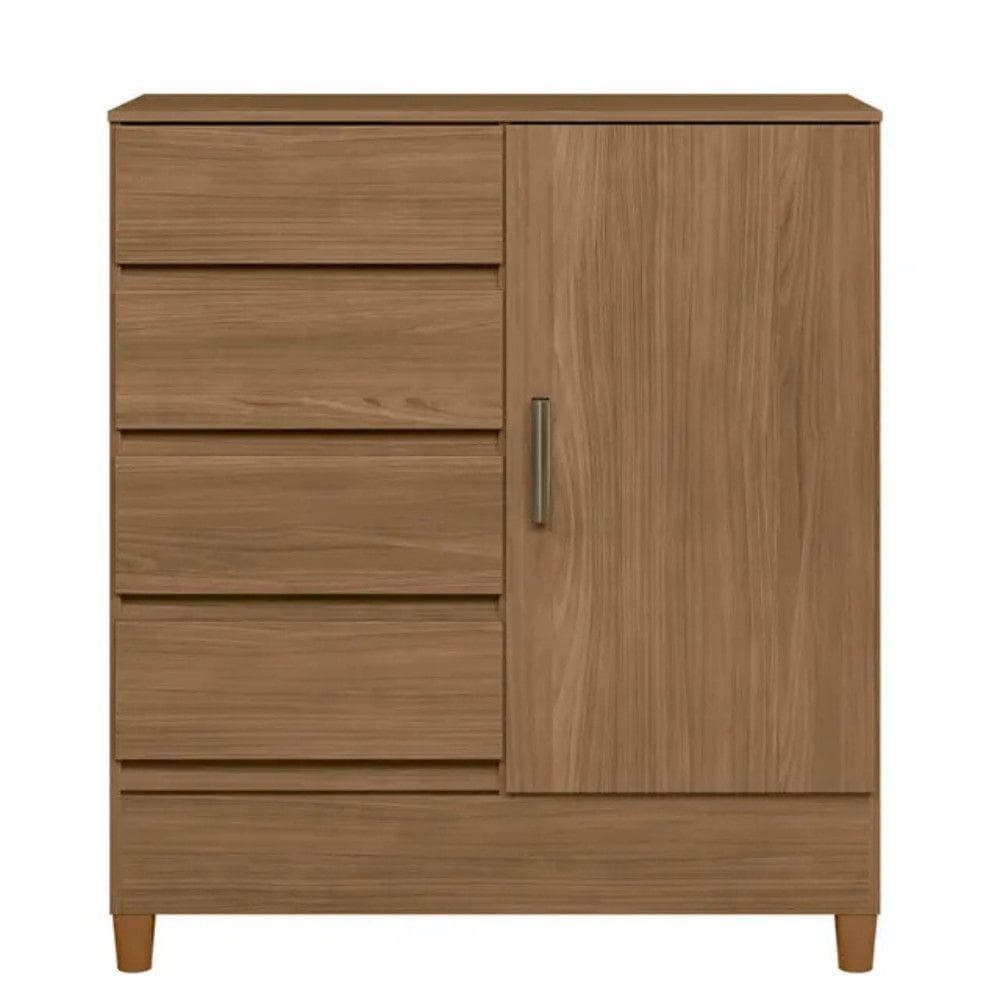 Cômoda 1 Porta Bater 4 Gavetas Fit 1.4 Santos Andirá