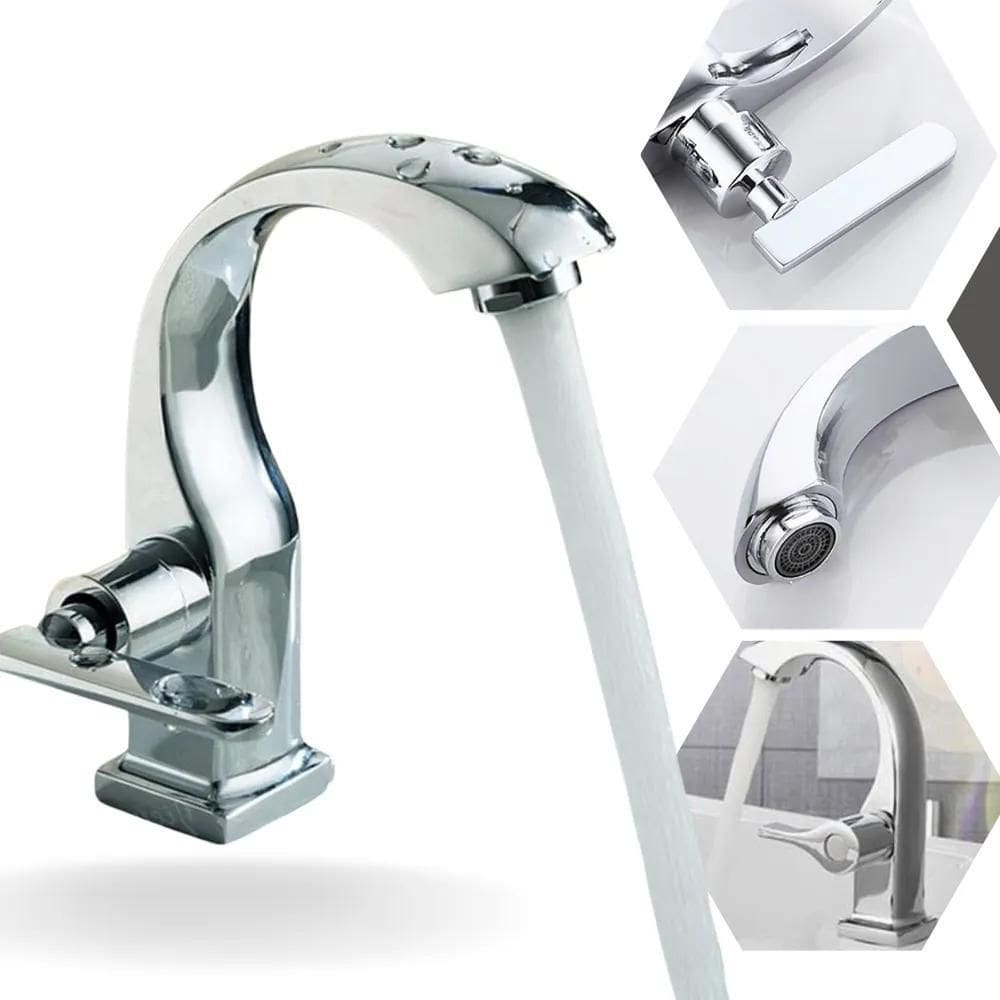 Torneira De Banheiro Lavabo Luxo Metal Cromada Moderna Inox