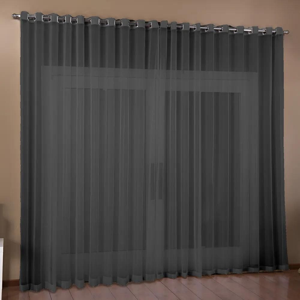 2X Cortina Lima 4 Metros X 2,80M Voil Quarto Janela Porta Vo