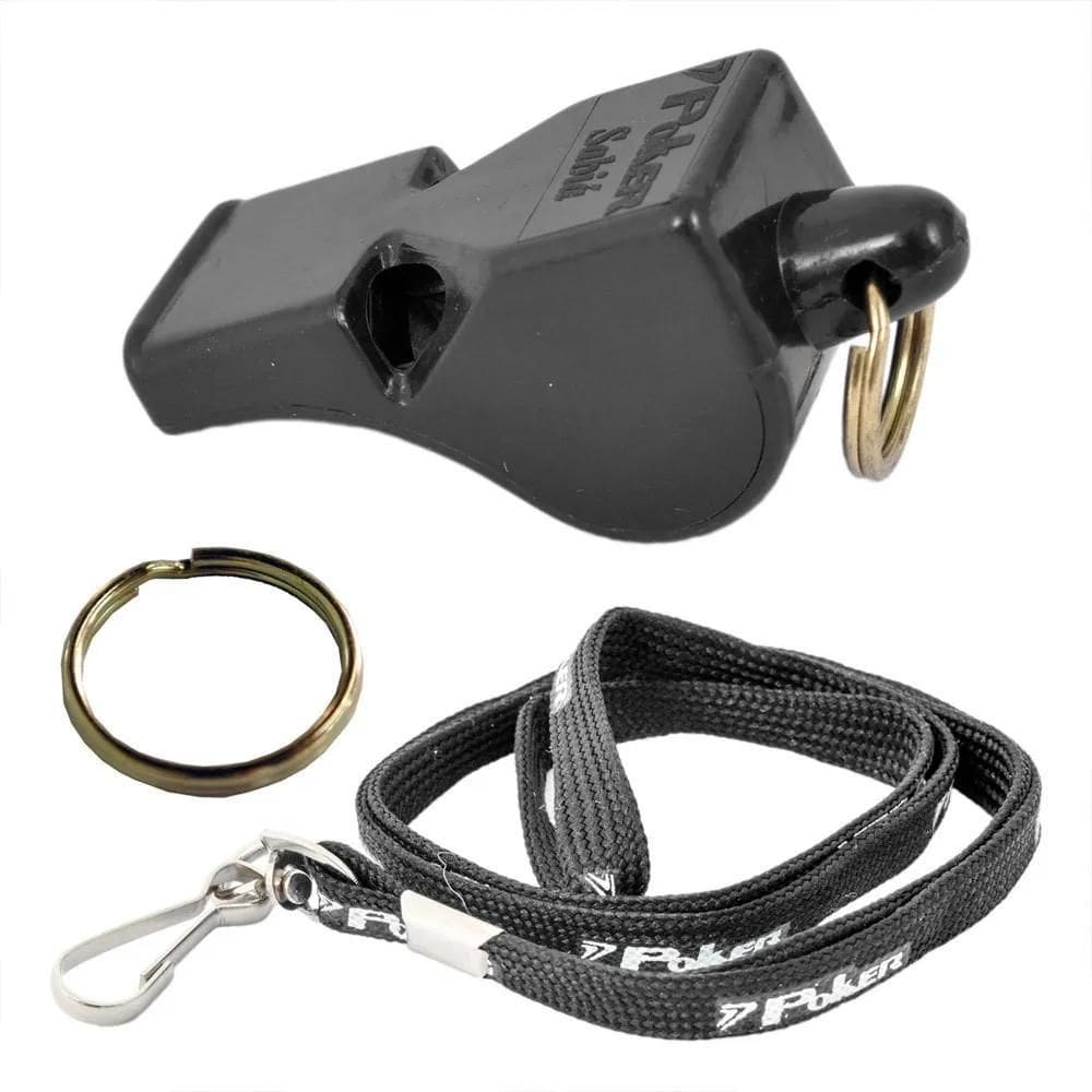 2X Apito Poker Profissional Sabiá Com Cordão E Mosquetão Cor