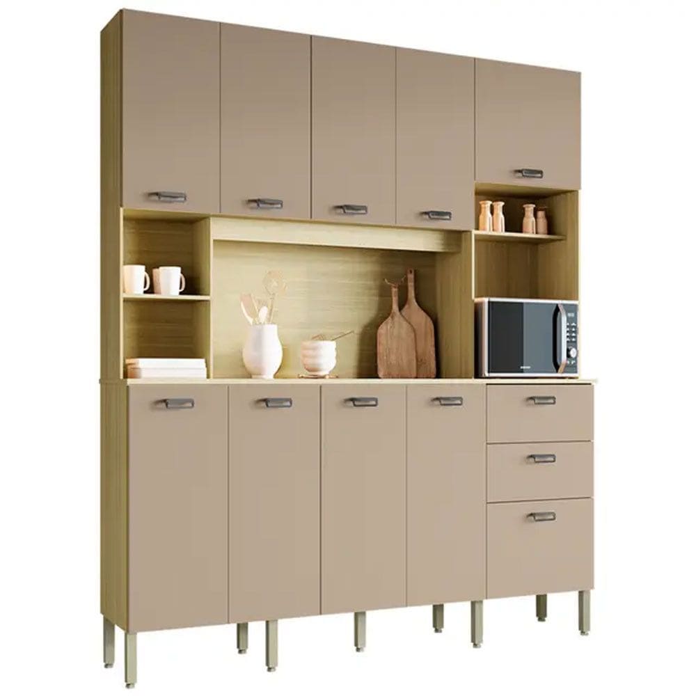 Cozinha Compacta Intense 10 Portas 2 Gavetas MDP Kits Paraná