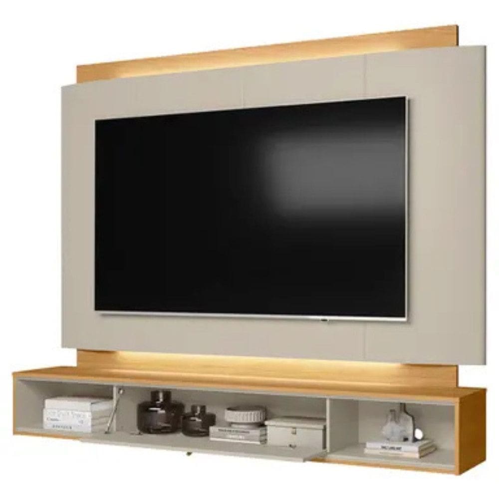 Painel para TV até 75 1 Porta Basculante LED Havana Linea Brasil