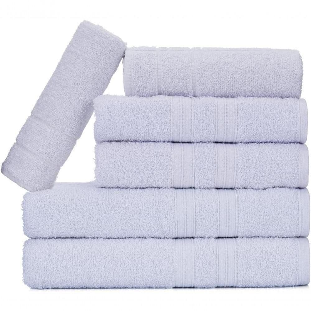 Jogo De Toalhas Gigante Itália Soft 2 Banhão + 2 Rosto + 2 Tapete Luxo 100% Algodão Branco