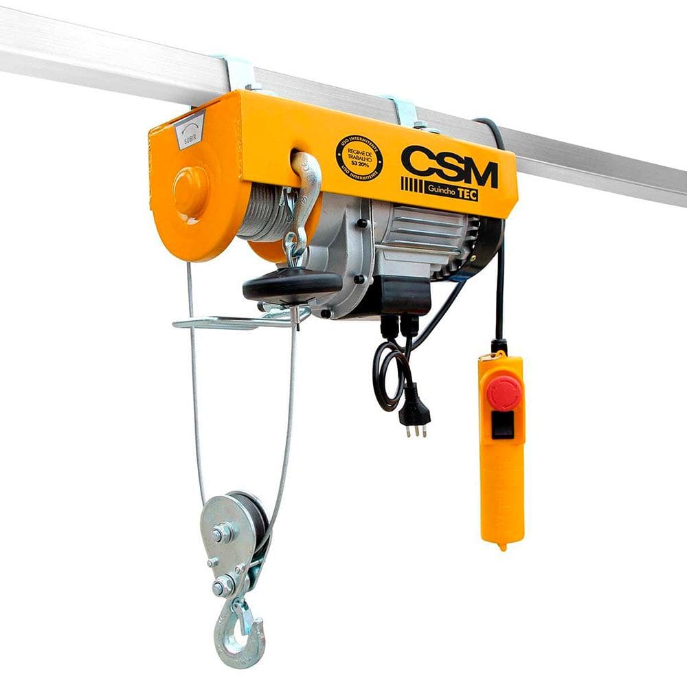 Guincho Talha de Coluna Capacidade 1000kg Cabo 12m TEC500/1000 CSM 127V