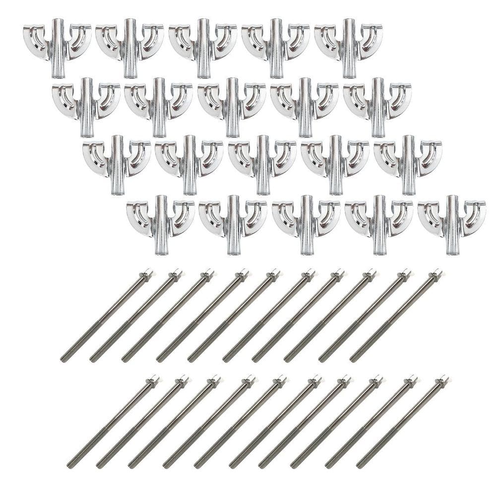 Kit 20 Garras Bumbo + 20 Parafusos Afinação 100Mm X 5Mm 7/32