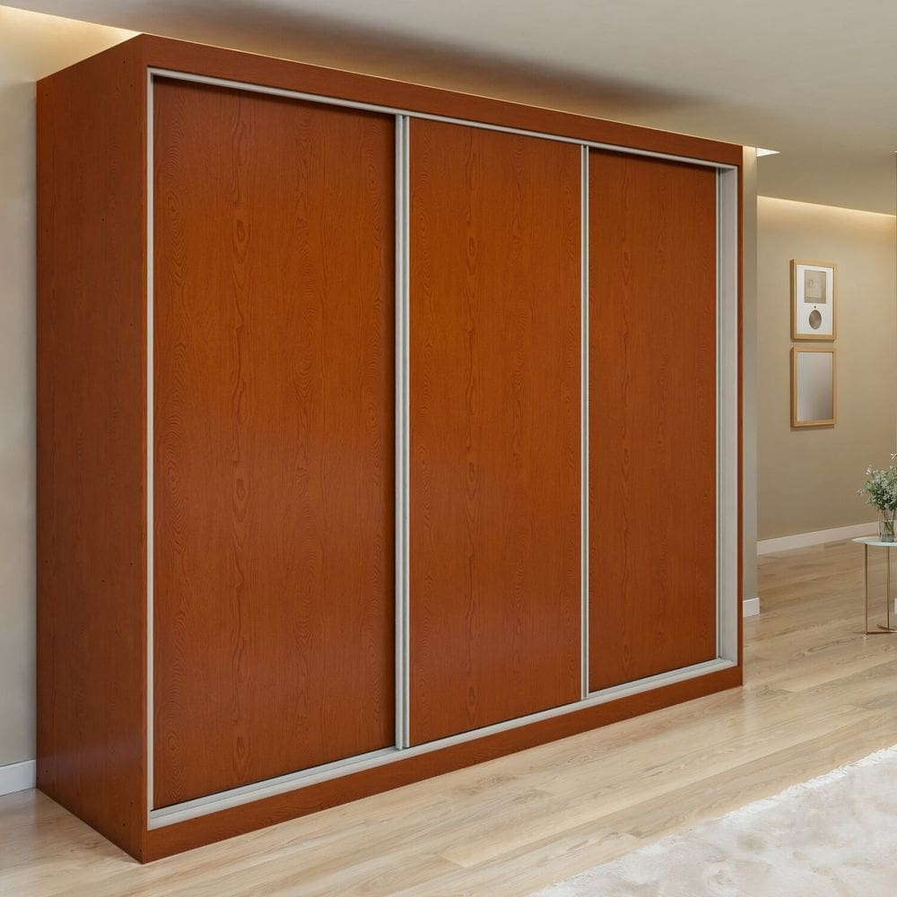 Guarda-roupa Nord 3 Portas 4 Gavetas 100% Mdf Quadrix Frassino/Off White