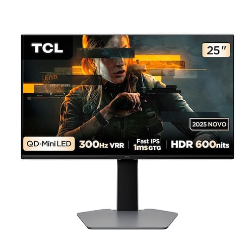Monitor Gamer TCL 25" QD Mini LED Full HD 300Hz 2 HDMI HDR600 25G64