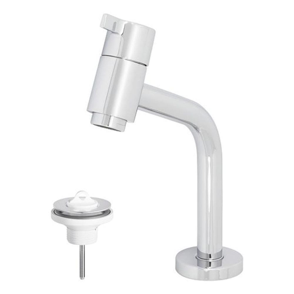 Torneira Banheiro Bica Media Cromada Sensea New Eiffel