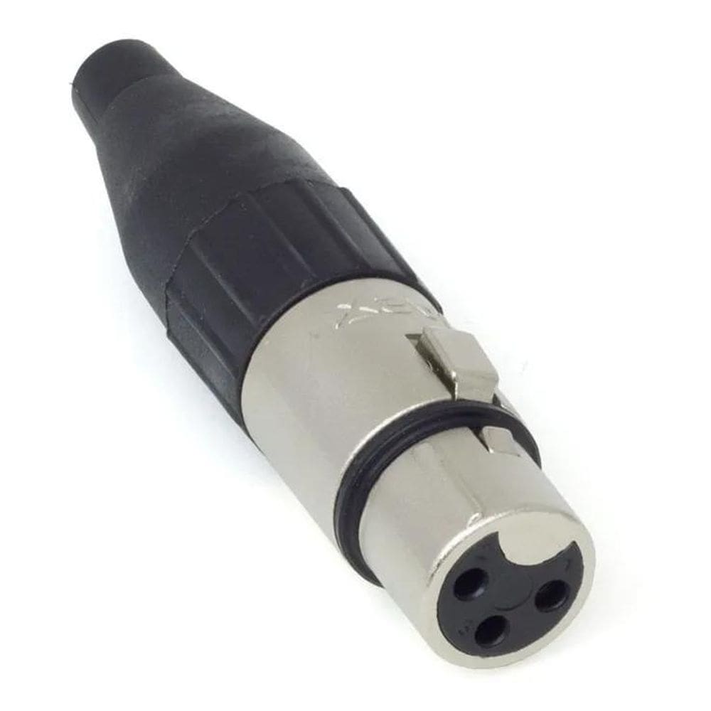 2X Conector Plug Santo Angelo Xlr Linha 3 Polos Femea Sa2X