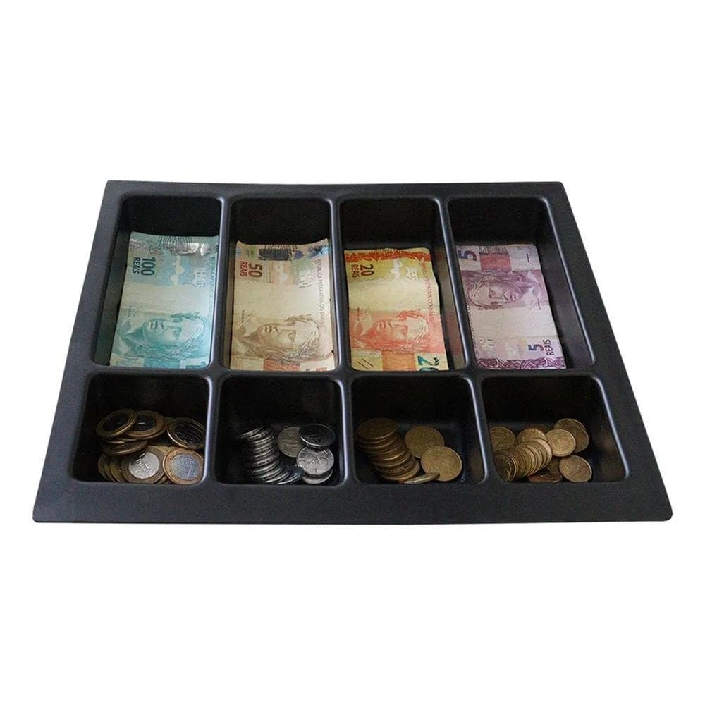 2X Bandeja Divisor Dinheiro Notas Porta Cedulas Moedas Gavet