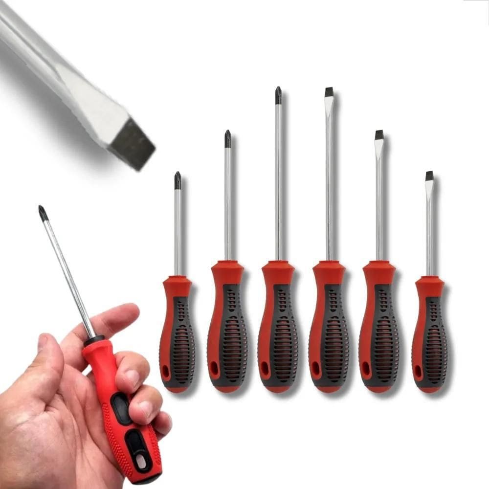 Chave De Fenda Com Ponta Phillips Gadan Jogo 6 Chaves Fenda