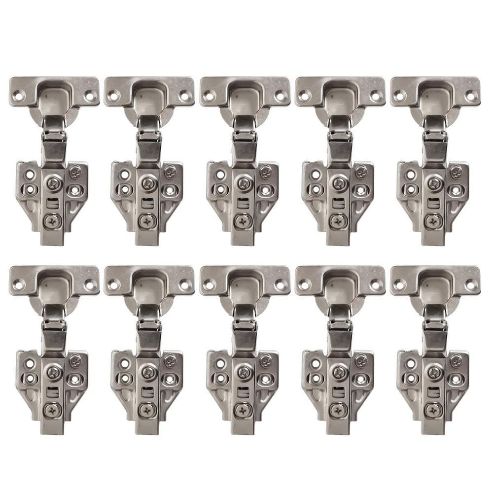 Kit 10 Dobradiça Curva 35Mm Pistão Calço 3D Clip On 5 Par