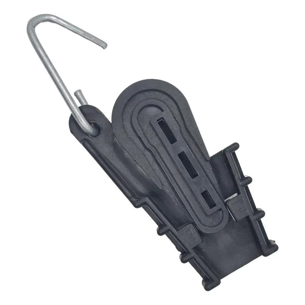 2X 50 Unds Esticador Fibra Cunha Para Fio Cabo Drop Preto
